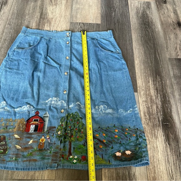 Vintage Denim Skirt by balaban Size 44 Made in Canada - Picture 8 of 8